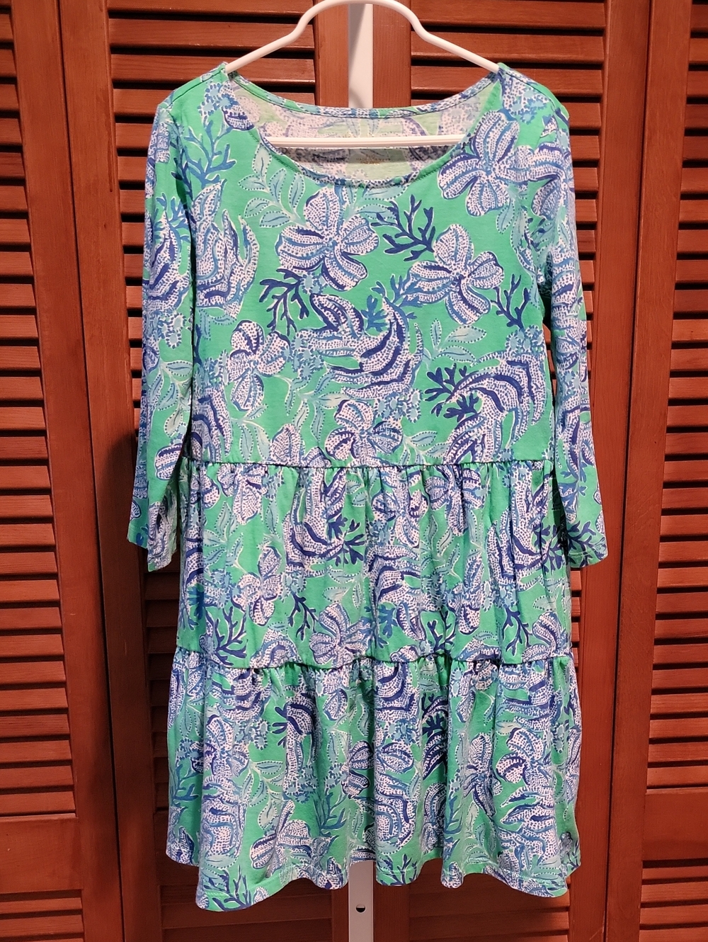LILLY PULITZER GIRLS MARINE INSPIRED TIERED DRESS